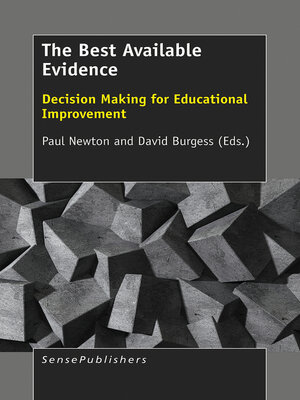 cover image of The Best Available Evidence